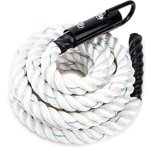 Crown Sporting Goods 20' Thick 1.5" White Poly DAC Gym Climbing Rope