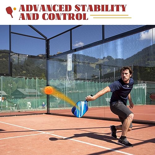 Wakefa Professional Pickleball Paddles Set: USAPA Approved Pickleball Paddle Graphite Carbon Pickleball Rackets, Pickleball Paddles Set of 2 with 1 Bag and 4 Pickleballs (Pickleball Set-K5)