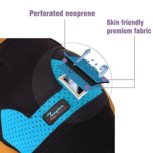 Shoulder Stability Brace - Adjustable Compression Sleeve & E- Book by Zeegler Orthosis -Rehabilitation Wrap for Torn Rotator Cuff Pain, Tears, Sprains, Bursitis, Labrum Tear, Tendinitis