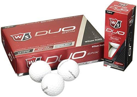 Wilson Staff Duo Spin Golf Balls (12-Pack), White