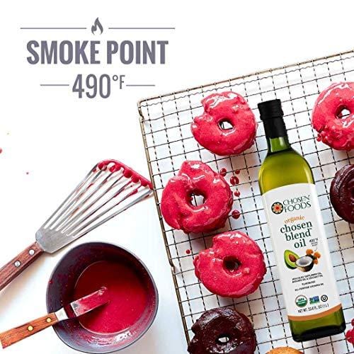 Chosen Foods Organic Chosen Blend Oil 1 L, Non-GMO for High-Heat Cooking, Baking, Frying, 490° F Smoke Point