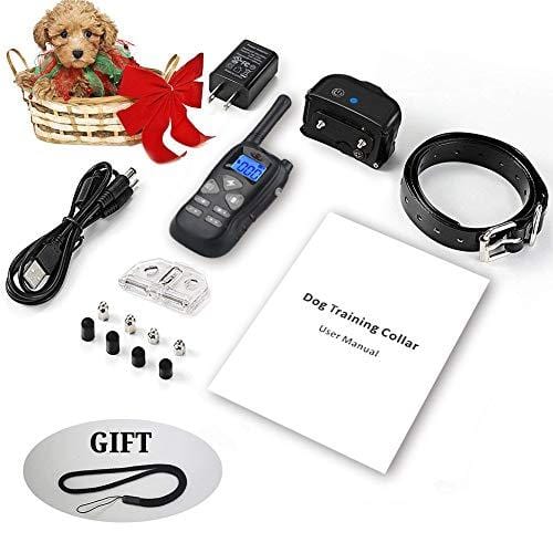 Shock Collar for Dogs, Dog Shock Collar with Remote 1600ft Range, IP67 Waterproof Rechargeable Dog Training Collar Beep Vibrate and Shock collar for Large Dogs and Small Dogs