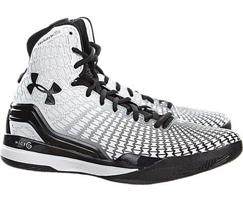 Under Armour Men's UA ClutchFit Drive Mid Basketball Shoes, White/Black, 10