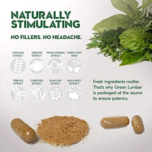 Green Lumber [10 Pack] Supply - All Natural Testosterone Booster Made with Pure Eurycoma Longifolia