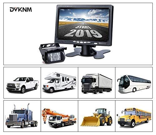 Upgrade Backup Camera Monitor Kit,1024X600 HD,IP69 Waterproof Rearview Reversing Rear View Camera 7'' LCD Reversing Monitor Truck/Semi-Trailer/Box Truck/RV - HD Transmission, Four-pin - DVKNM (TZ101)