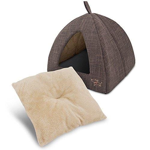 Best Pet SuppliesPet Tent-Soft Bed for Dog and Cat by Best Pet Supplies, X-Large Brown Linen