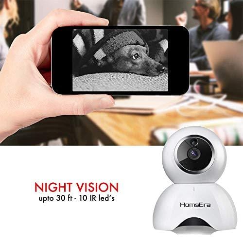 [Clearance SALE] Upgraded 2019 - HomsEra 1080P Full HD 2MP Wireless Pet/Dog/Baby/Home Security Camera MotionDetection, 2 WayAudio, NightVision, Pan/Tilt/Zoom, CLOUD Storage IOS/Android/WindowsPC App