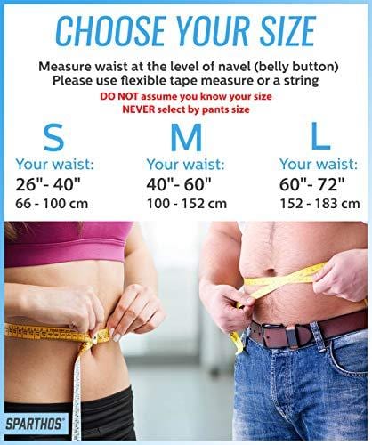 Back Brace by Sparthos - Immediate Relief for Back Pain, Herniated Disc, Sciatica, Scoliosis and more! – Breathable Mesh Design with Lumbar Pad – Adjustable Support Straps – Lower Back Belt [Size Med]