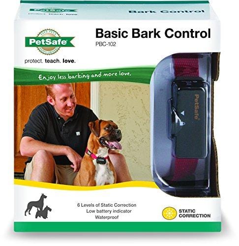 PetSafe Basic Bark Control Collar for Dogs 8 lb. and Up, Anti-Bark Training Device, Waterproof, Static Correction, Canine