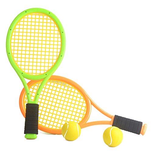 Lingxuinfo Kids Tennis Rackets Tennis Racquet Play Game Beach Toys Badminton Set for Kids with 2 Rackets
