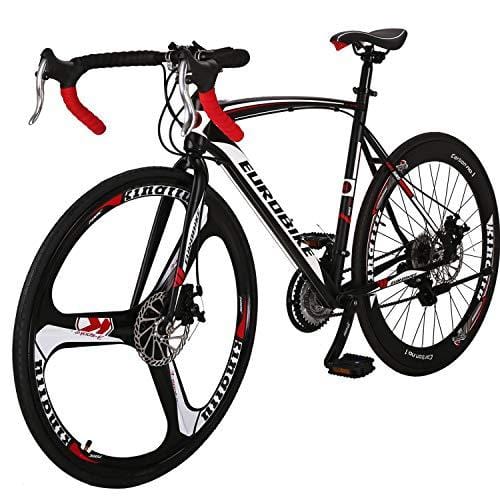 Eurobike Road Bike 700C Wheels 21 Speed Disc Brake Bicycle 54cm/Medium Frame Size (3 Spoke mag Wheel)
