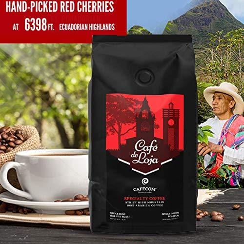 Café de Loja AWARD-WINNING Specialty Coffee Beans Medium/Dark Roast (2 Lbs Bag) - 6398ft. High Altitude Single Origin Organic Coffee- Best Arabica Whole Bean Coffee For Espresso, Drip and more