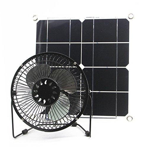 solar fan 10w 6 inch Fan Powered Ventilation Caravan Camping Home Office Outdoor Traveling Fishing by Solar Fan