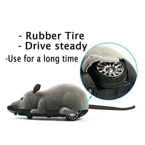 Patgoal Rat Toy for Cat, RC Funny Wireless Electronic Remote Control Mouse Rat Pet Toy for Cats Dogs Pets