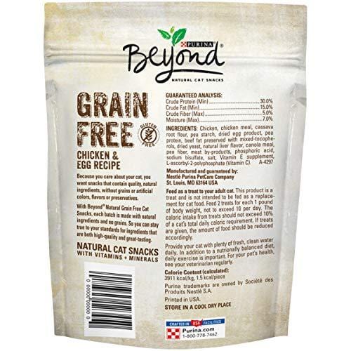 Purina Beyond Grain Free Chicken & Egg Recipes Natural Cat Snacks, 6 oz. Pouch (Pack of 6)