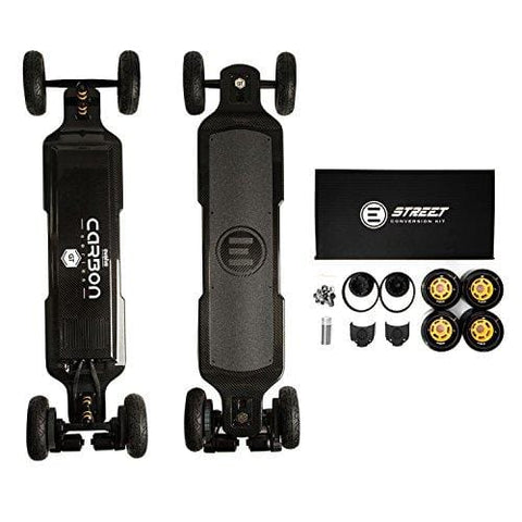 Evolve Skateboards – Carbon GT Street and All-Terrain Electric Longboard Skateboard – 31 Mile Range – 26 mph Top Speed –Digital LCD Screen Remote Control – Lithium-Ion Battery