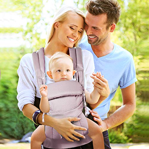 Baby Carrier-Front and Back -4 in 1 Infant Carrier, Toddler Carrier with Hood, Grey