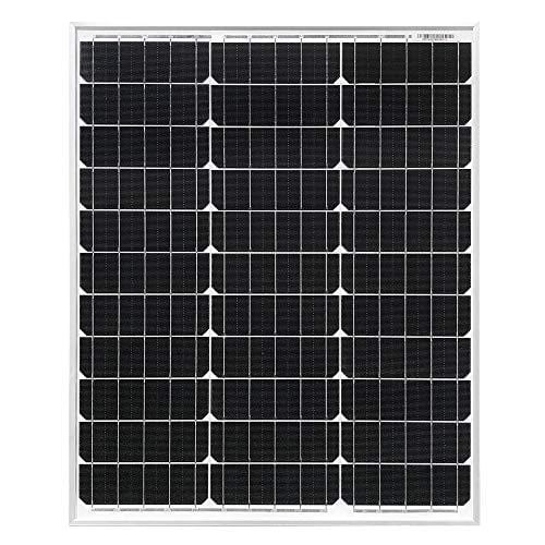 HQST 50 Watt 12 Volt Monocrystalline Solar Panel for RV/Boat/Other Off Grid Applications(50W Compact Design)
