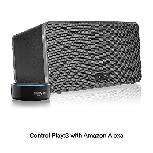 Sonos Play: 3 - Mid-Sized Wireless Smart Home Speaker for Streaming Music, Amazon Certified and Works with Alexa. (Black)
