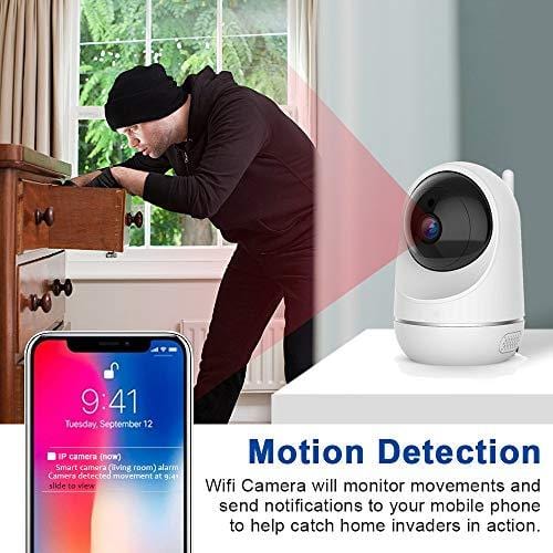 VIDEN WiFi IP Camera 1080P, Security Camera Pet/Dog/Elder/Baby Camera Monitor, with Night Vision/Motion Detection/Two-Way Audio, Works with Android/iOS[New 2019]