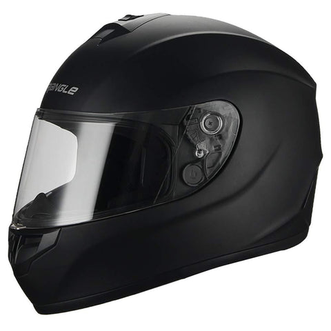 Triangle Matte Black Full Face Lightweight, Aerodynamic, Comfortable Street Bike Motorcycle Helmet Unisex Adult DOT Approved (Large, Matte Black) ...