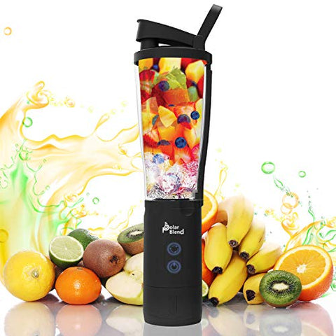 Polar Blend Portable and Cordless Blender - USB Rechargeable with Leak-Proof Lid Ideal for Shakes and Smoothies - Convenient for Travel, Office, and Gym Use (24 oz.)