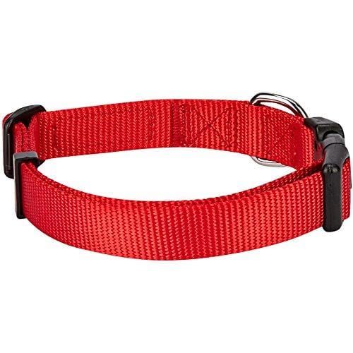 Blueberry Pet 32 Colors Classic Dog Collar, Rouge Red, Large, Neck 18"-26", Nylon Collars for Dogs