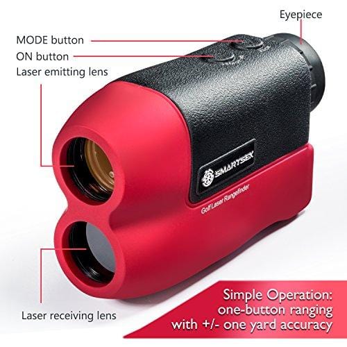 SMARTSEK Golf Rangefinder Laser Distance Finder for Hunting Golf Waterproof Portable Range Finder Battery Included