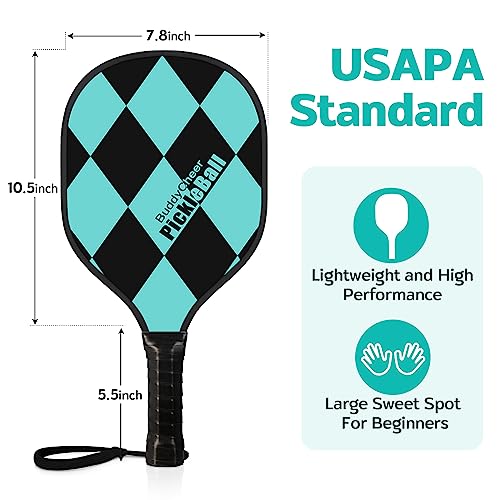 Pickleball Paddle, Blue Pickleball Racket, Premium Wood, Ergonomic Cus ...