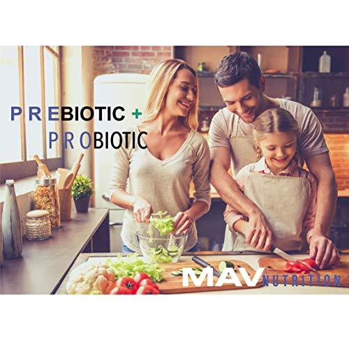 Pre+Probiotic Formula Designed to Support Digestion and Build Good Bacteria in The Gut While Maintaining Support for The Overall Health of Body - 7 Powerful Strains; Vegetarian Friendly; Non-GMO
