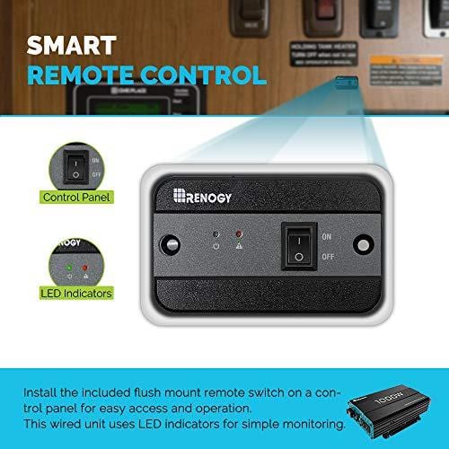 Renogy 1000W 12V Pure Sine Wave Off Grid Solar Home use Solar Inverter 1000 Watt Power Battery Converter