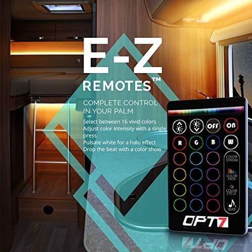 OPT7 Aura LED Trailer RV Underbody/Awning or Interior Lighting Kit - Full Color Spectrum- 4 Smart-Color Glow Strip