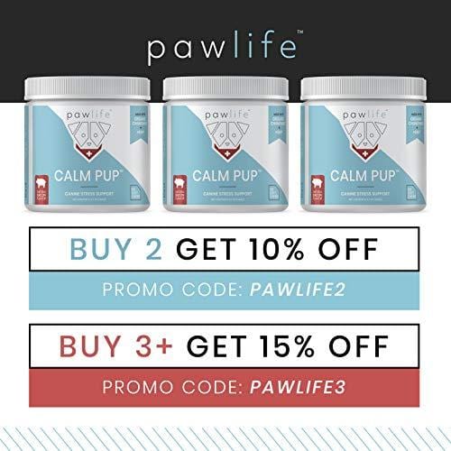 pawlife Calming Treats for Dogs - Hemp Oil Infused Soft Chews for Dog Anxiety Support- 120 Dog Calming Treats (Bacon)