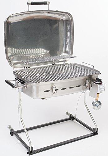 Faulkner 51323 Stainless Steel Barbecue Grille with Disposable Bottle Adapter