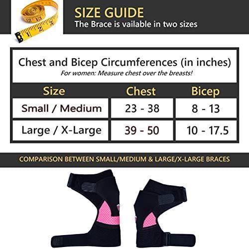 Shoulder Brace for Women & Men by FIGHTECH® | Support for Torn Rotator Cuff & Other Shoulder Injuries (Black, Large/X-Large)