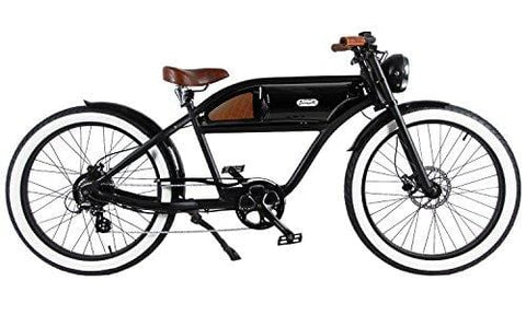 Michael Blast T4B Greaser Retro Style Electric Bike - 26" Wheels, Bafang 350W Brushless Electric Motor, 7-Speed, 36V13Ah, Li-Ion Battery, Extended Range
