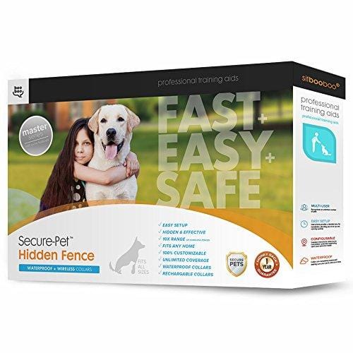 Electric Dog Fence and Pet Containment System In-Ground or Above Ground Installation - Rechargeable - 955 Feet of Wire w/Quickstart Guide