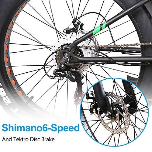 NAKTO 26" City Fat Tire Adult Electric Bicycles and 300W Assisted Bicycle for Men Woman with Removable 36V 10A Large Capacity Lithium Battery and Charger