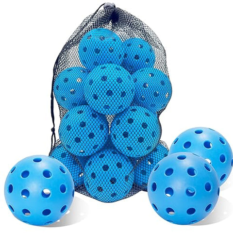 kisportee Pickleball Balls, USA Approved Pickleball, 40 Holes Outdoor Pickleball Balls for Sport Outdoor Play, Pickle Ball Balls with Bag, High Bounce & Durable, Good for All Pickleball Paddles
