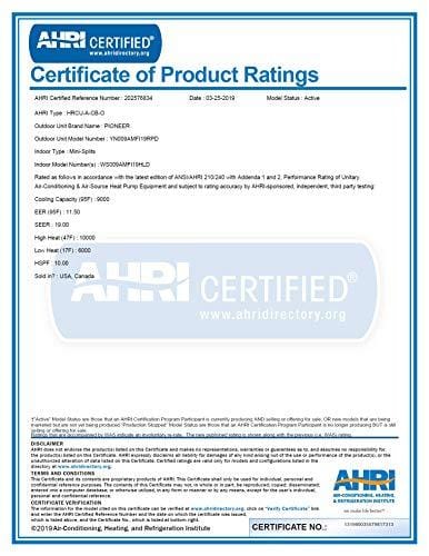 PIONEER Air Conditioner Pioneer Mini Split Minisplit Heatpump 9000 BTU-110/120 V