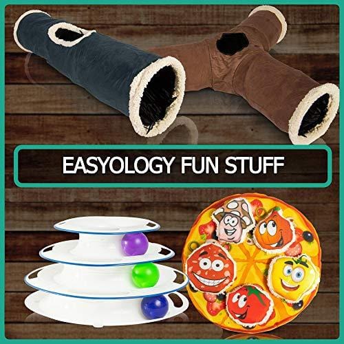 Easyology Amazing Roller Cat Toy - Cat Toys Interactive Fun with 3-Levels - Kitty Cat Charmer for Interactive Play and Exercise for Kittens - Cat Teaser Kitty Toys and Best Cat Toys