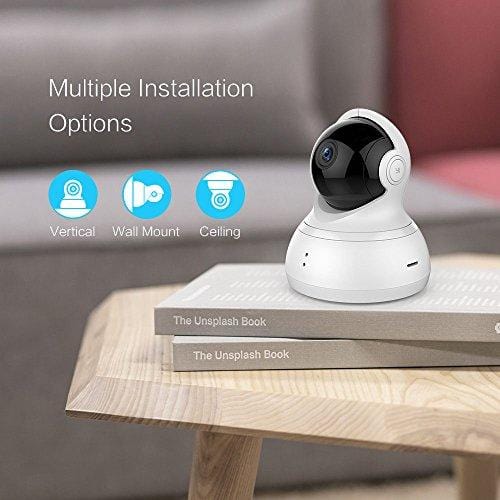 YI Dome Camera Pan/Tilt/Zoom Wireless IP Indoor Security Surveillance System 720p HD Night Vision, Motion Tracker, Auto-Cruise, Remote Monitor with iOS