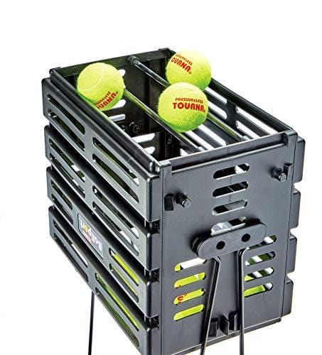 Tourna Ballport Tennis Ball Hopper Holds 80 Balls Durable and Lightweight – Black - Ultra Pickleball