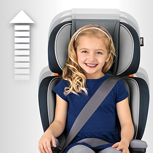 Chicco KidFit Zip 2-in-1 Belt Positioning Booster Car Seat, Steel Grey