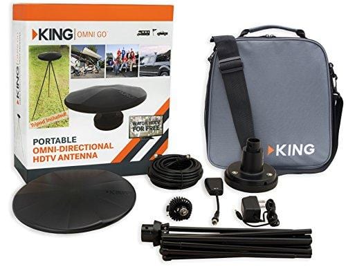 KING OA1501 OmniGo Portable Omnidirectional HDTV Over-the-Air Antenna - Black