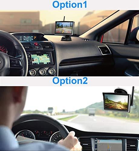 HD 720P Digital Wireless Backup Camera System For RVs/Trucks/Trailers/Vans/ Pickups With 5"Monitor High-Speed Observation System Grid Lines ON/OFF IP69K Waterproof Super Night Vision