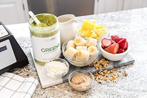 Teami® Greens Veggie Superfood Powder - 30 Servings - 16 Superfoods Including Spirulina, Wheatgrass, Chlorella, Garcinia Cambogia, Acai, and Kale