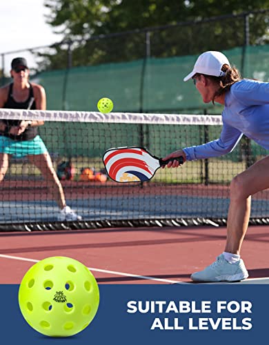 DEERFAMY 40 Pickleball Balls for Outdoor & Indoor, USAPA Approved for Sanctioned Tournament Play,4 Pack/6 Pack