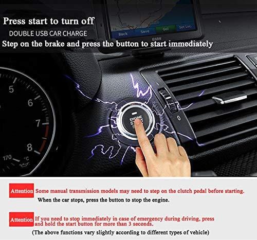 3T6B Updated Version Passive Keyless Entry Immobilizer System PKE Engine Starter Auto Central Lock Push Button Vehicles Start/Stop Kit Safe Lock with 2 Smart Key