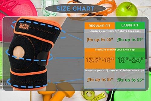 Knee Brace for Running, Meniscus Tear, Arthritis - ACL, Runners Knee, Basketball, Volleyball, Pain & Injury. Comfortable Neoprene Knee Support w/ Spring Stabilizers, Patella Protector to Relieve Pain